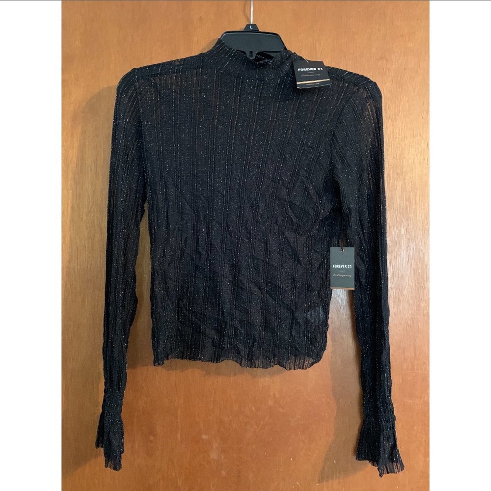 NWT size L sheer glitter top